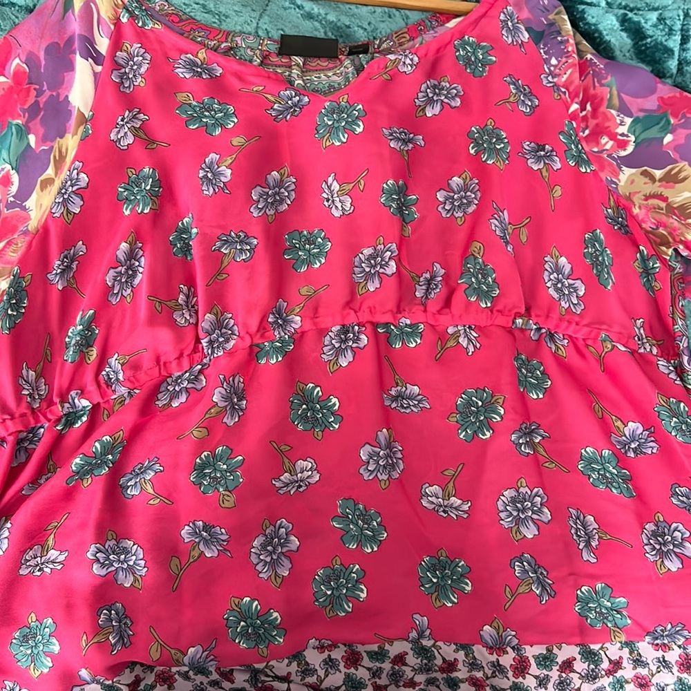 Avenue colorful floral blouse